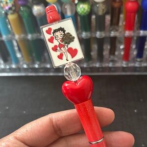 Betty Boop Red Heart Decorative Pen